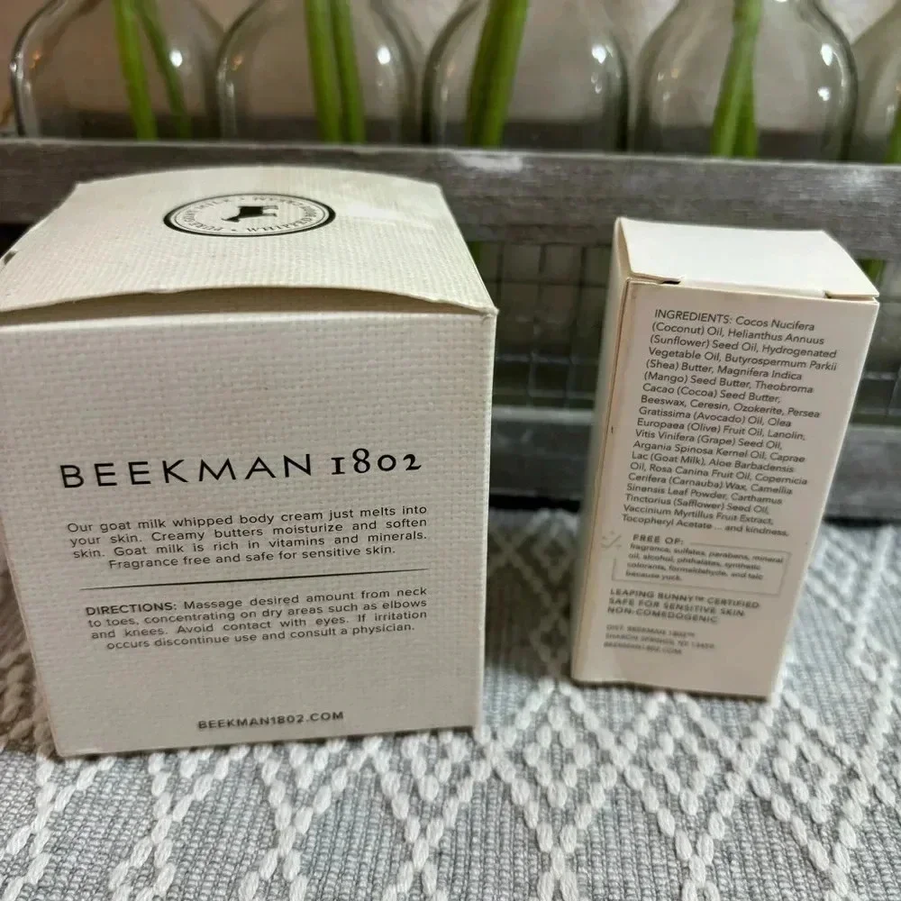 Beekman 1802 Whipped Body Cream‎ and Pure Goat Milk Stick of Butter Bundle.